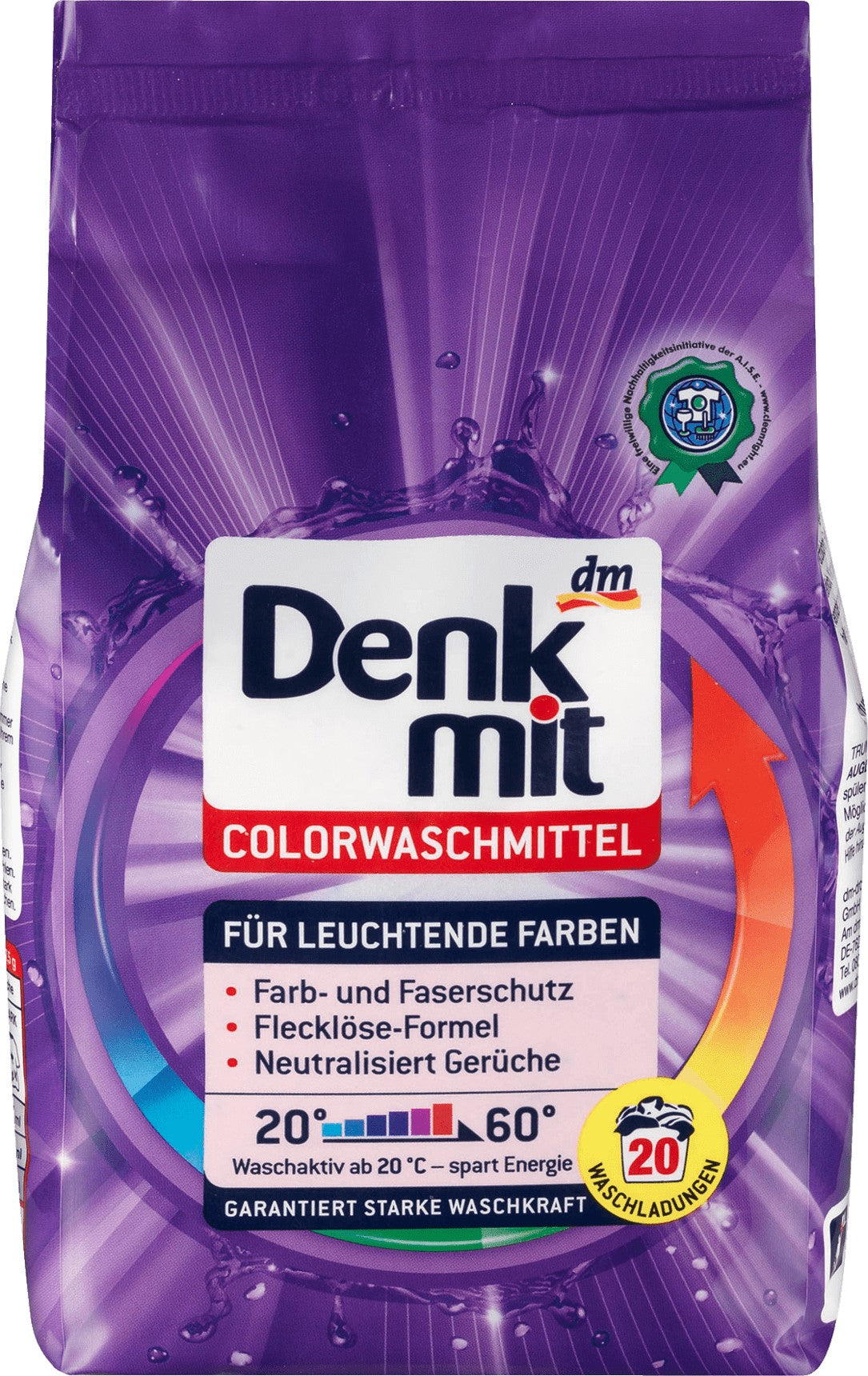Denkmit Color Laundry Detergent Powder, 20 Loads, 1.35 kg