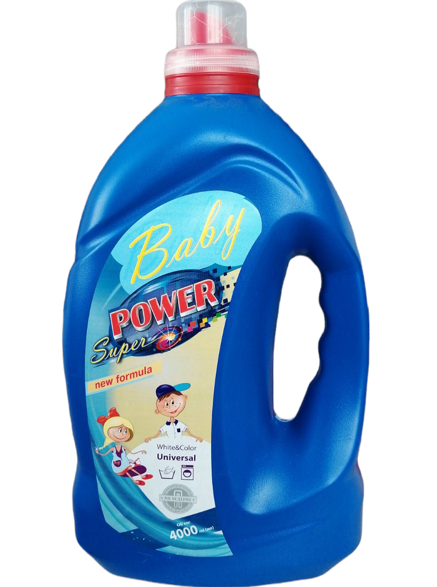 Baby Power Super Universal Liquid Laundry Detergent for Baby Clothes, 4 L