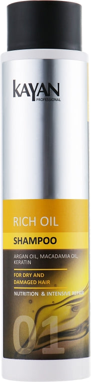 Kayan Professional Rich Oil Shampoo for Dry & Damaged Hair, 400 mL