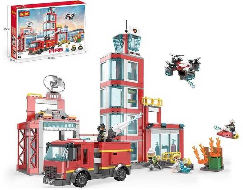3622 Fire Headquarters Building Set, 616 pcs