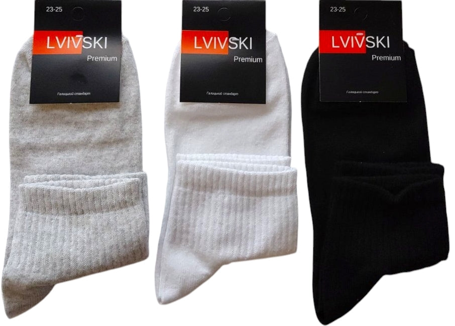 Lvivski Premium Women's Mid-Calf Socks, Size 23-25