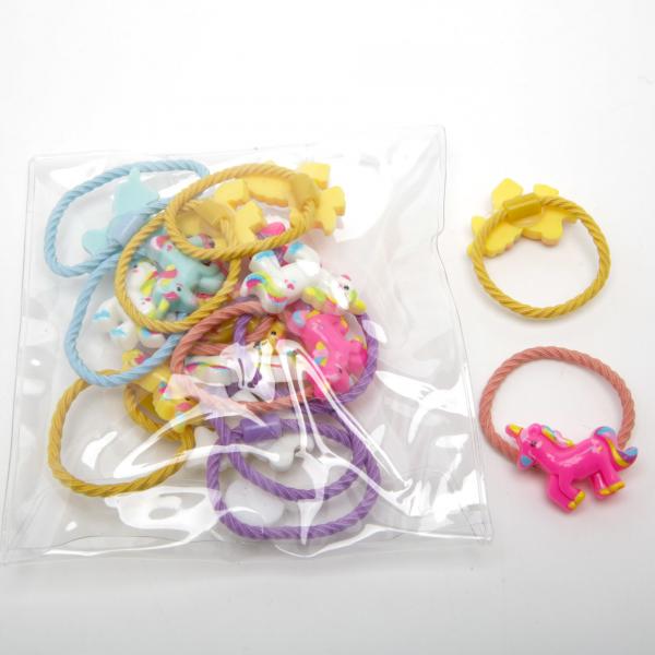 Kids' Unicorn Hair Tie 6-4878 (Price per 1 pc)