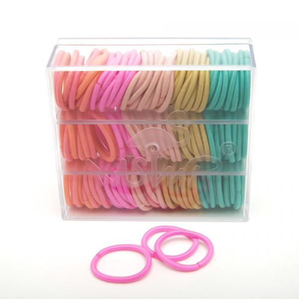 Kids' Seamless Hair Tie Set 6-4891 in Plastic Box, 2.5 cm, 120 pcs