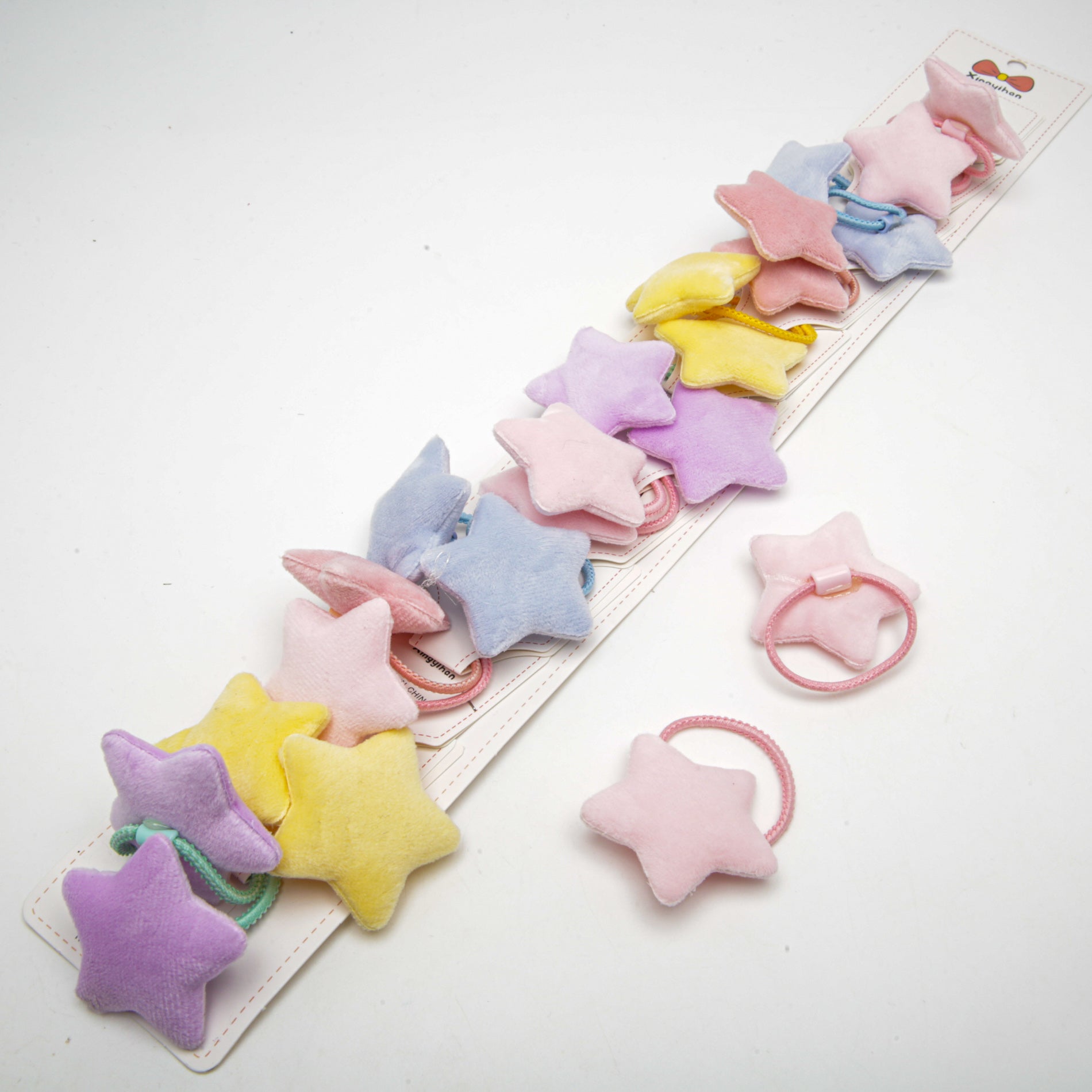 Kids' Textile Star Hair Ties 6-5564, 2 pcs, 4.5 cm