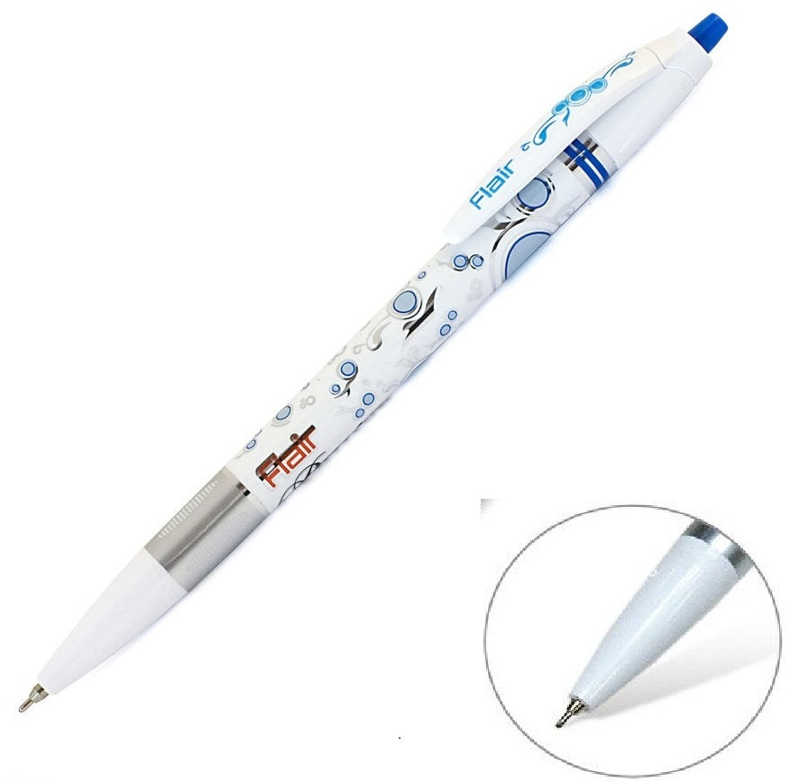 Flair Passion Retractable Ballpoint Pen, Blue Ink, 0.5 mm - Image 2