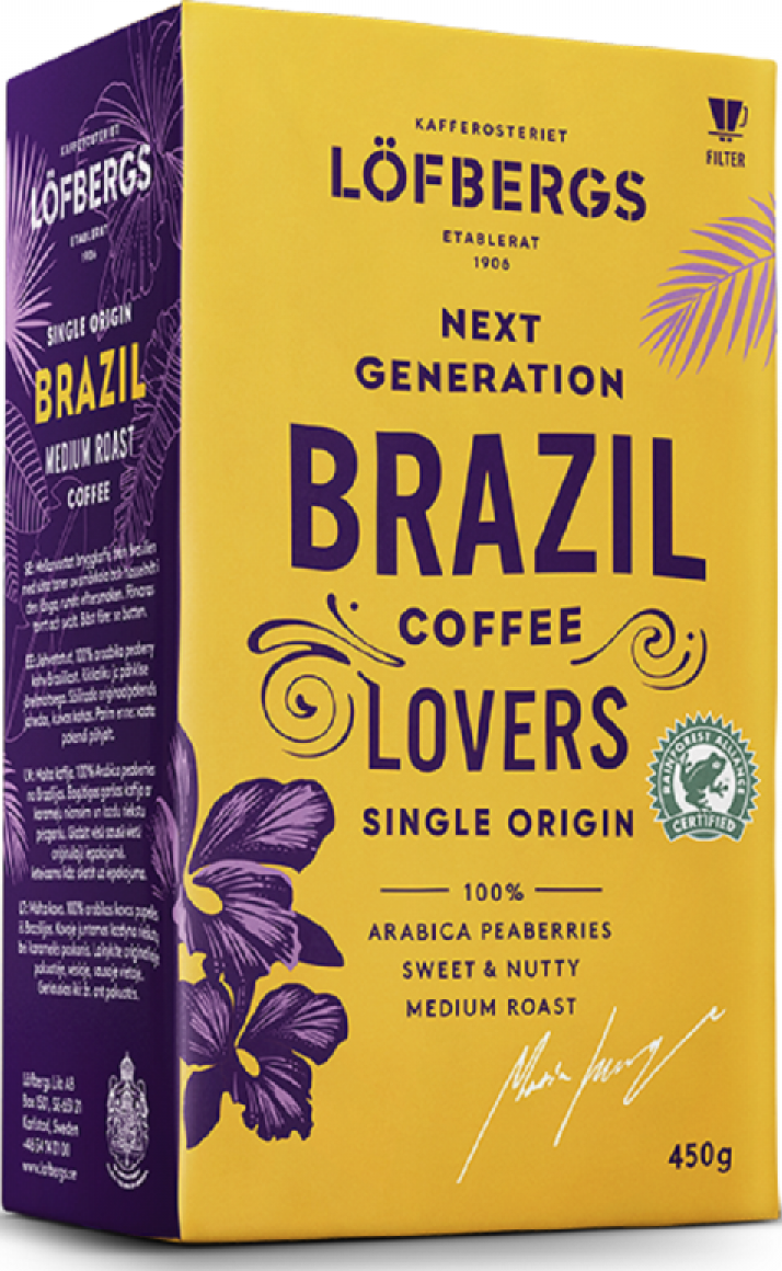 Lofbergs Brazil Ground Coffee, 450 g
