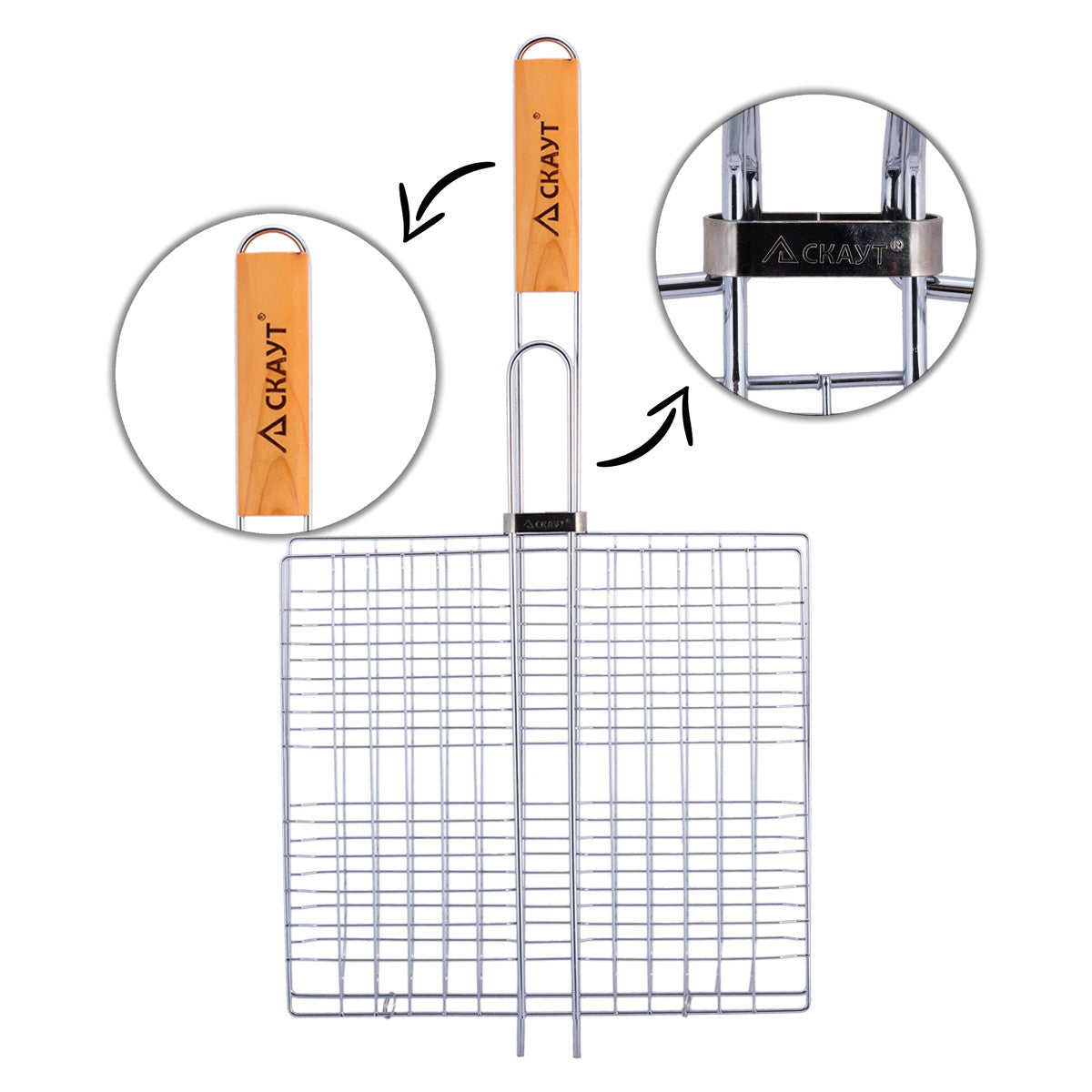 Scout SK0702 Grill Rack, 50 x 27 x 24 x 2 cm - Image 2
