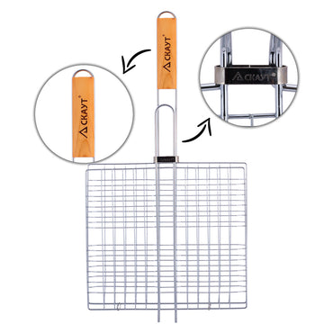Scout SK0702 Grill Rack, 50 x 27 x 24 x 2 cm - Image 2