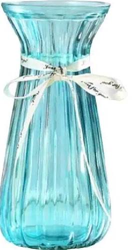 VIVA Maeve 6841718 Blue Glass Vase, 30 cm