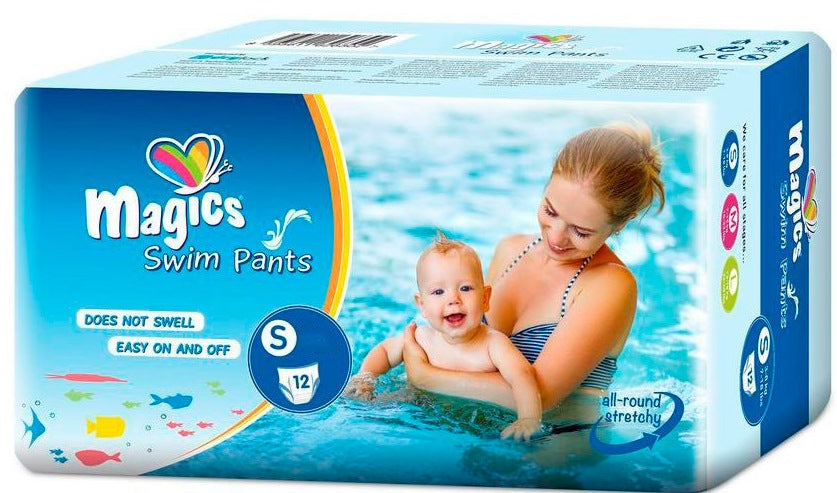 Magics Size S Swim Diaper Pants, 3-8 kg, 12 pcs