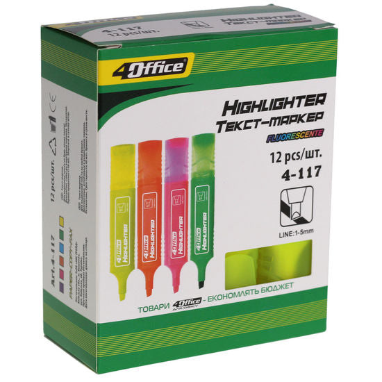 4Office 4-117-03 Yellow Highlighter - Image 2