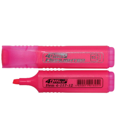 4Office 4-117-12 Pink Highlighter