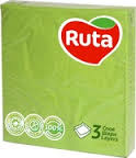 Ruta Color Green Table Napkins, 20 sheets