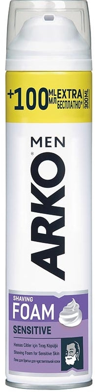 Arko Sensitive Shaving Foam, 300 mL