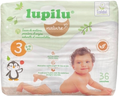 Lupilu Nature 3 Eco Baby Diapers, 6-10 kg, 36 pcs