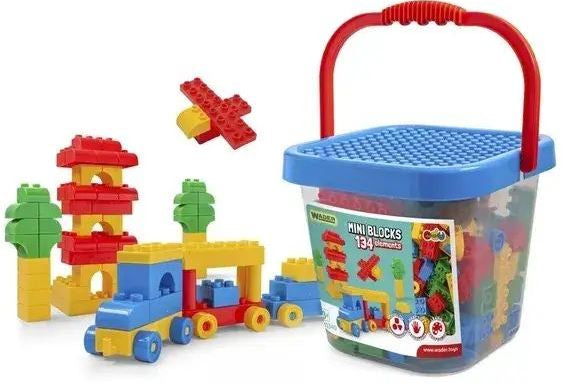 Wader 41340 Large Bucket Building Set, 134 pcs
