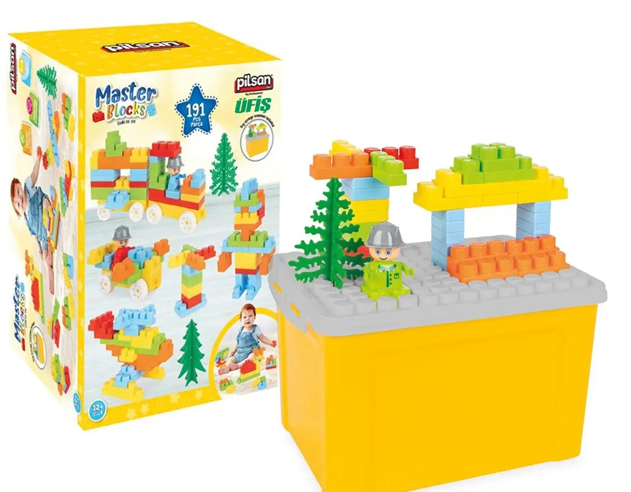 Pilsan Master Blocks 03-572 Building Set, 191 pcs