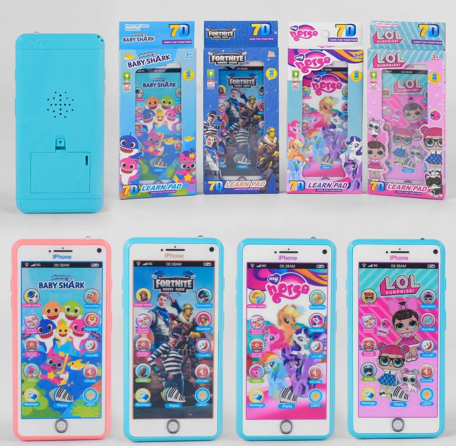 12024 F/G/E/H Learn Pad Musical Phone, Assorted