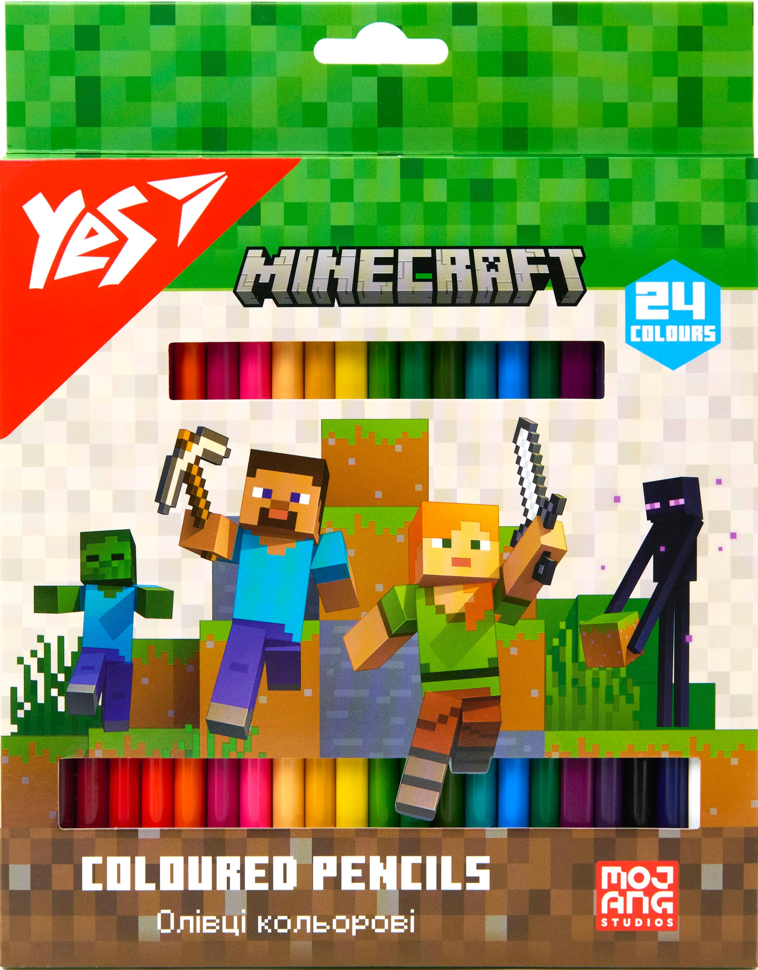 Yes 290770 Minecraft Colored Pencils, 24 Colors