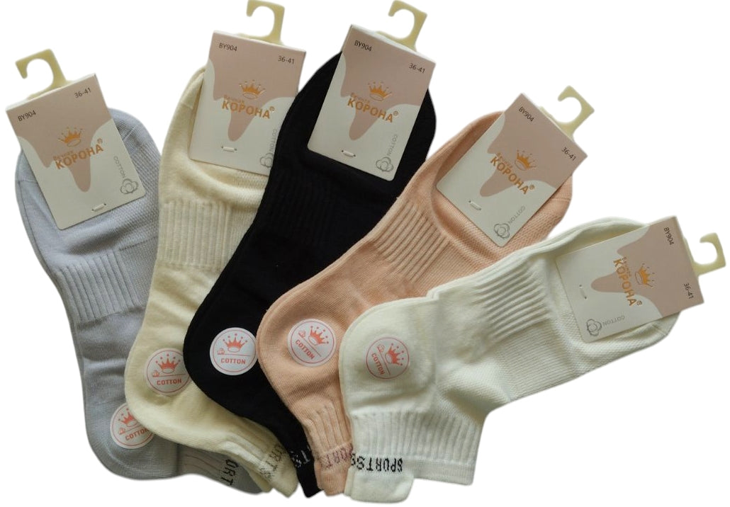 Korona BY904 Women's Short Mesh Socks, Size 36-41