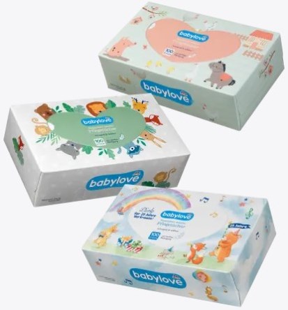 Babylove Dry Wipes, 100 pcs