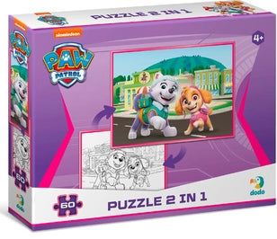 Dodo Paw Patrol 2-in-1 Puzzle, 60 pcs, Assorted Designs