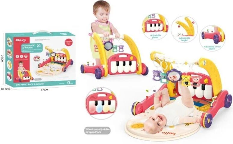 Piano Rack & Walker 6014 2-in-1 Musical Play Mat & Walker