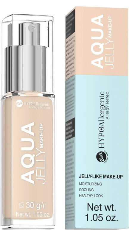 Bell Hypoallergenic Aqua Jelly Moisturizing & Mattifying Foundation Fluid 01 Light Porcelain, 30 g