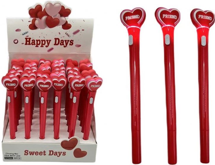 Friend Light-Up Heart Ballpoint Pen