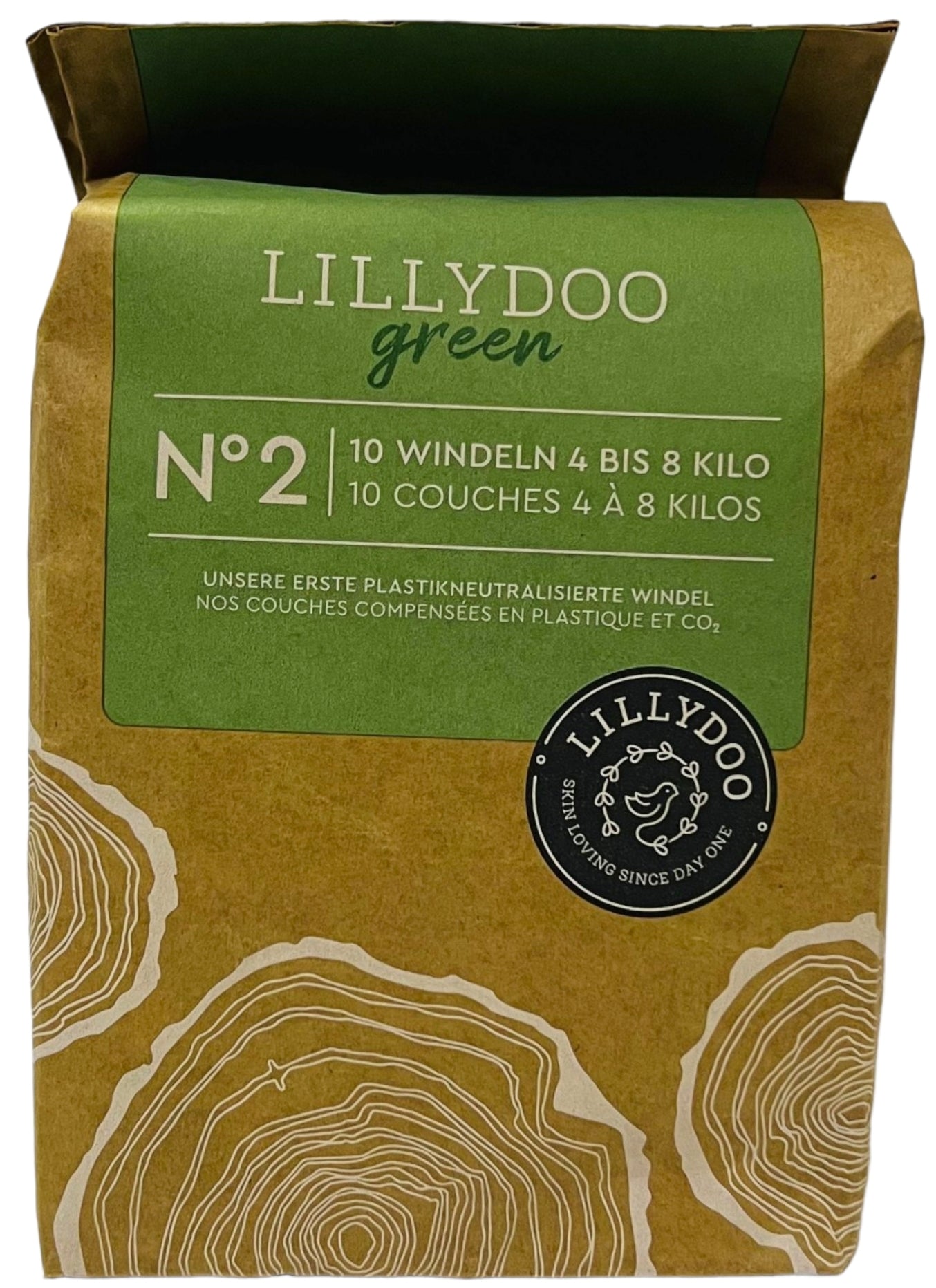 Lillydoo Green Size 2 Eco Baby Diapers, 4-8 kg, 10 pcs