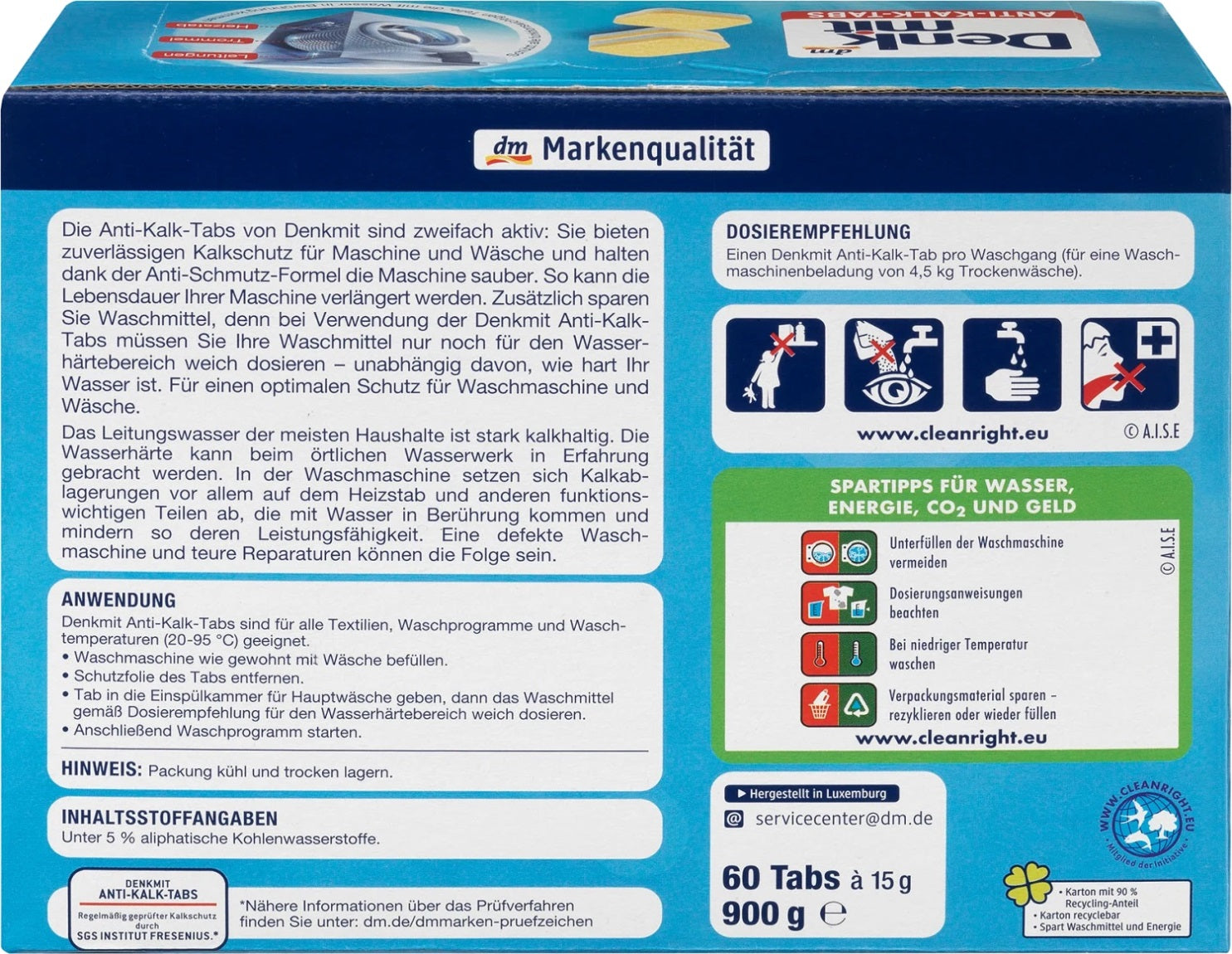 Denkmit Anti-Limescale Tablets, 60 pcs, 15 g - Image 2