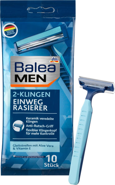 Balea Men's Disposable Razors, 2 Blades, 10 pcs - Image 2