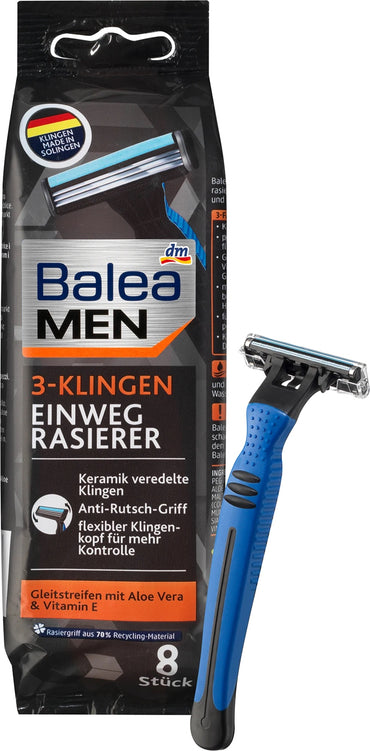 Balea Men's Disposable Razors, 3 Blades, 8 pcs - Image 2