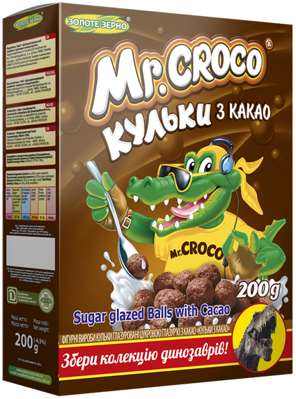 Mr. Croco Cocoa Cereal Balls, 200 g