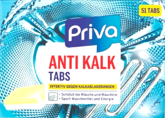 Priva Washing Machine Descaler Tablets, 51 pcs (Price per 1 pc)