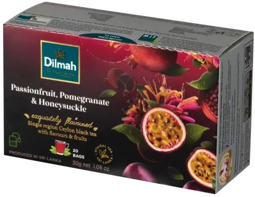 Dilmah Passionfruit, Pomegranate & Honeysuckle Black Tea, 20 Bags, 30 g - Image 2