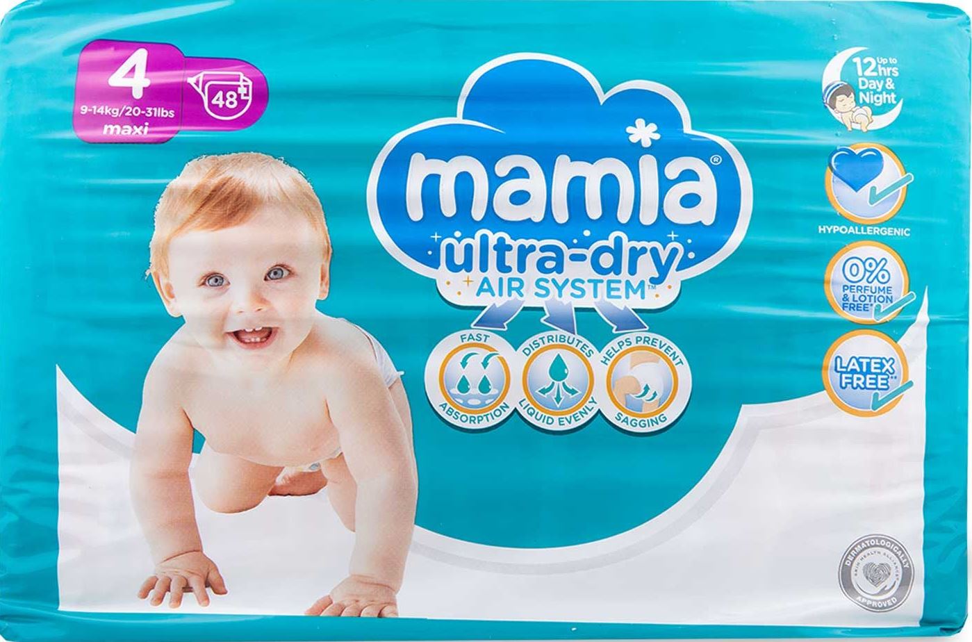 Mamia Size 4 Baby Diapers, 9-14 kg, 48 pcs