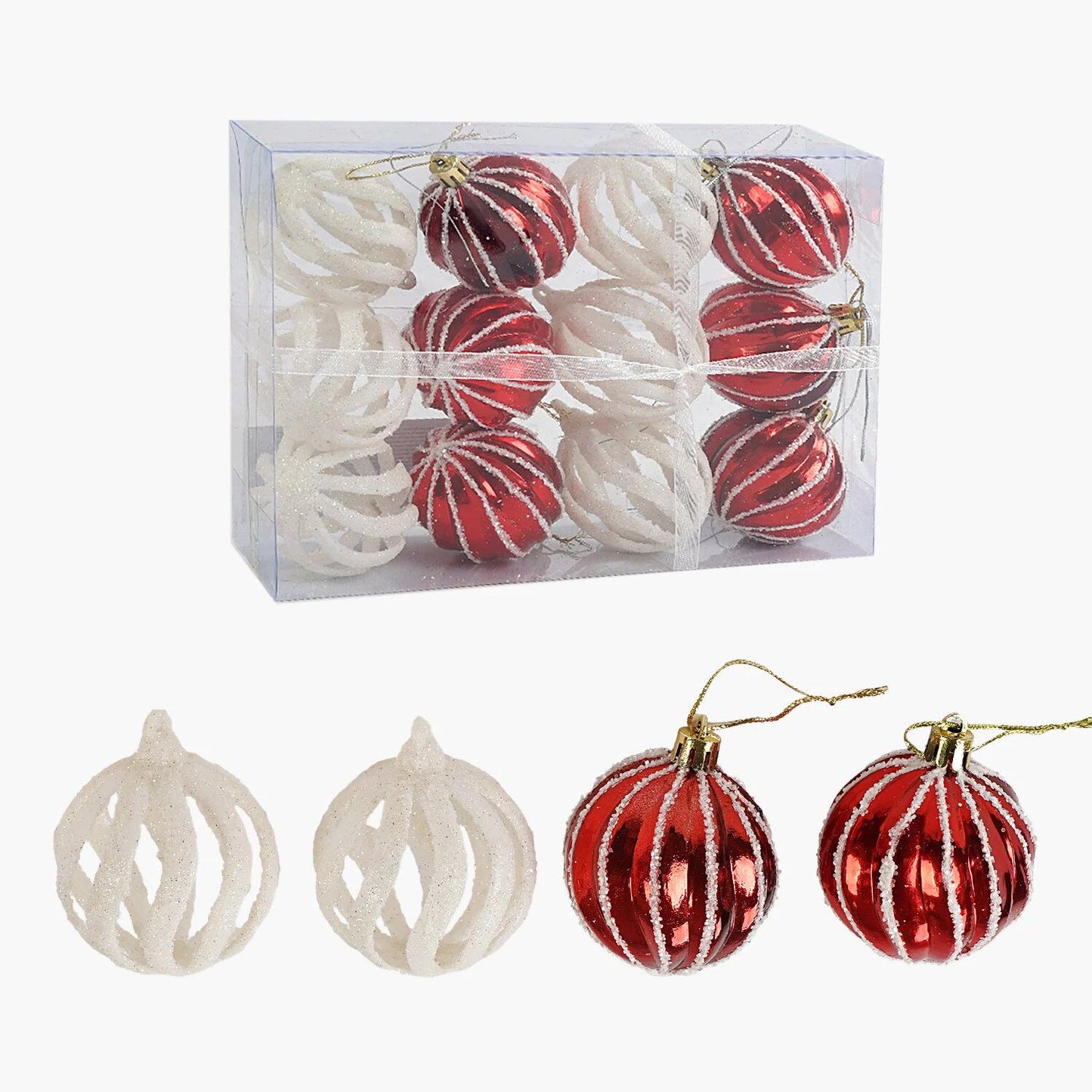 C 67262 Christmas Ball Ornaments, 6 cm Diameter, 12 pcs