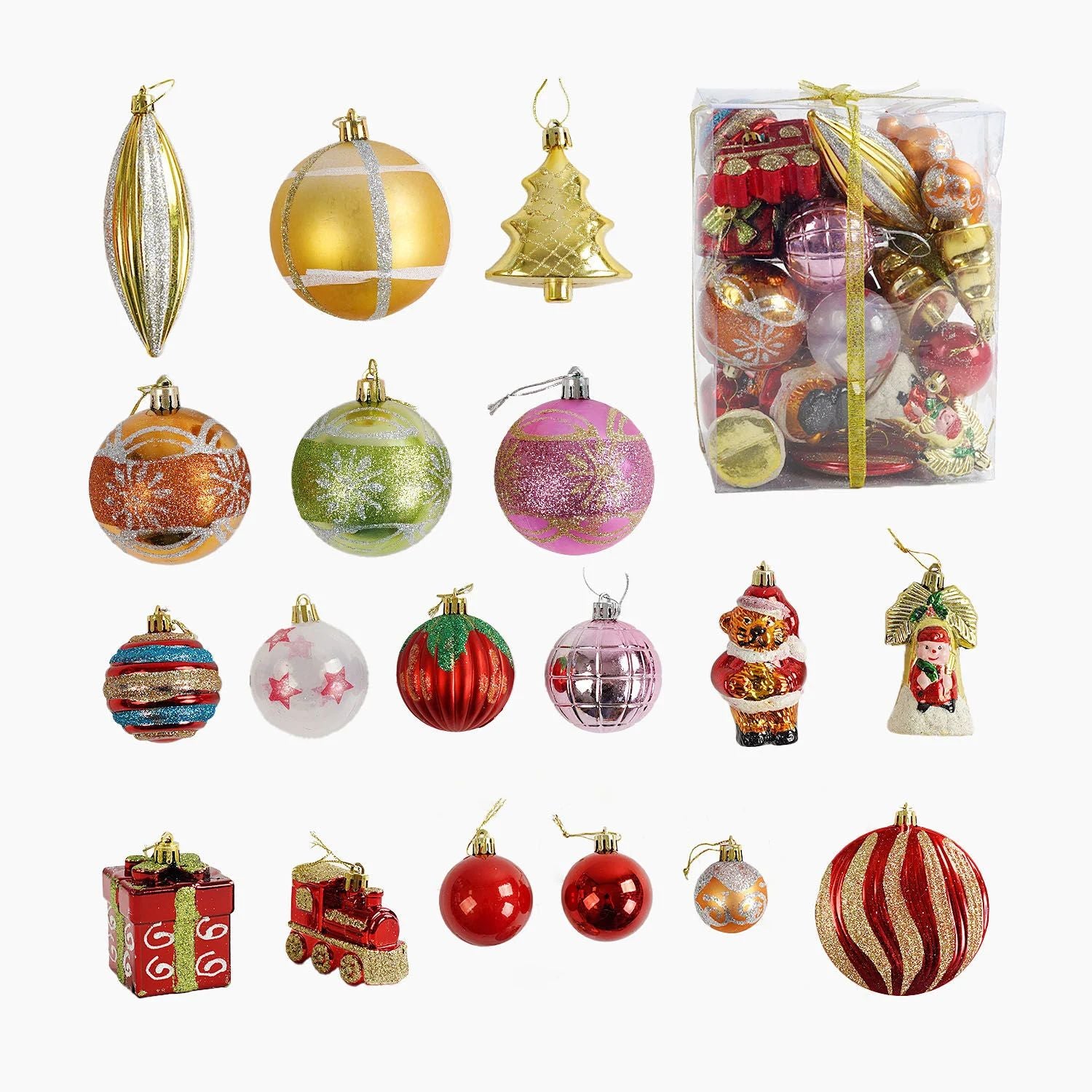 C 67269 Assorted Christmas Ornaments, 28 pcs