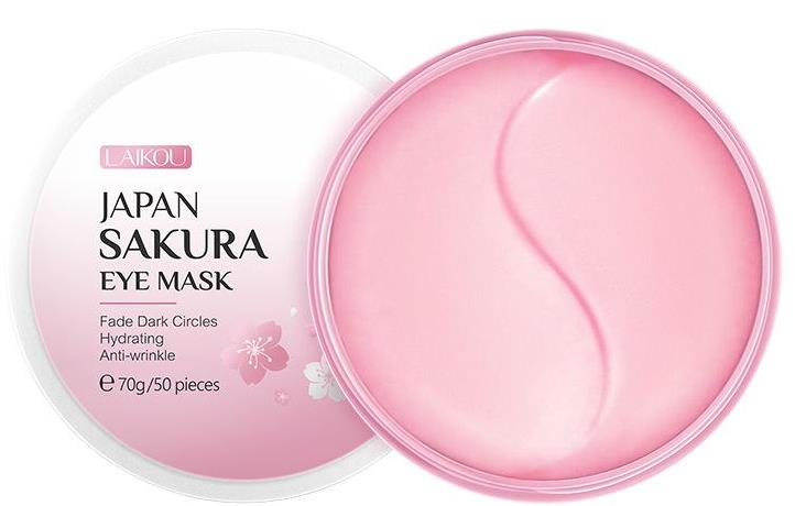Laikou Japan Sakura Hydrogel Under-Eye Mask Patches, 50 pcs