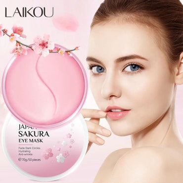 Laikou Japan Sakura Hydrogel Under-Eye Mask Patches, 50 pcs - Image 2
