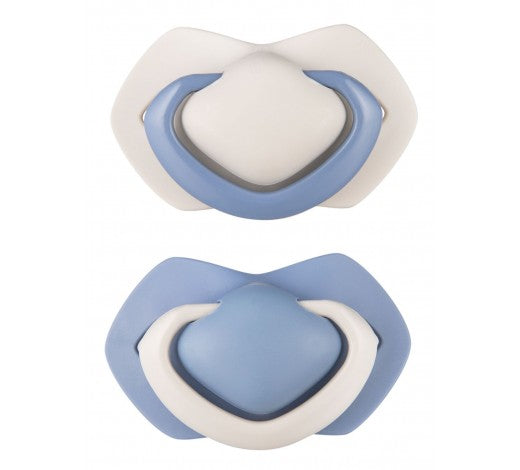 Canpol Babies 22/645 Blue Symmetrical Silicone Pacifiers, Ages 6-18 Months, 2 pcs