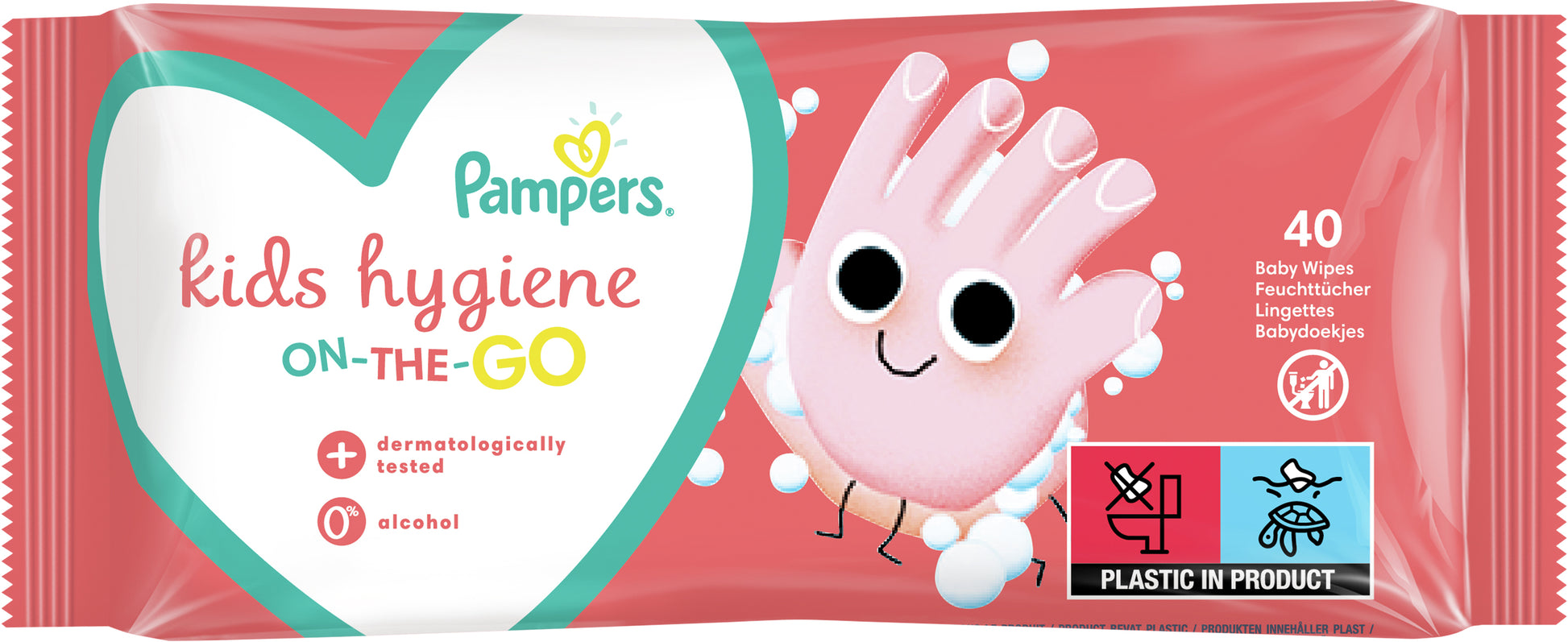 Pampers Kids Hygiene Wet Wipes, 40 pcs