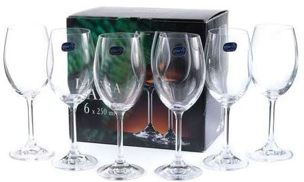 Bohemia Lara Wine Glass Set, 6 x 250 mL