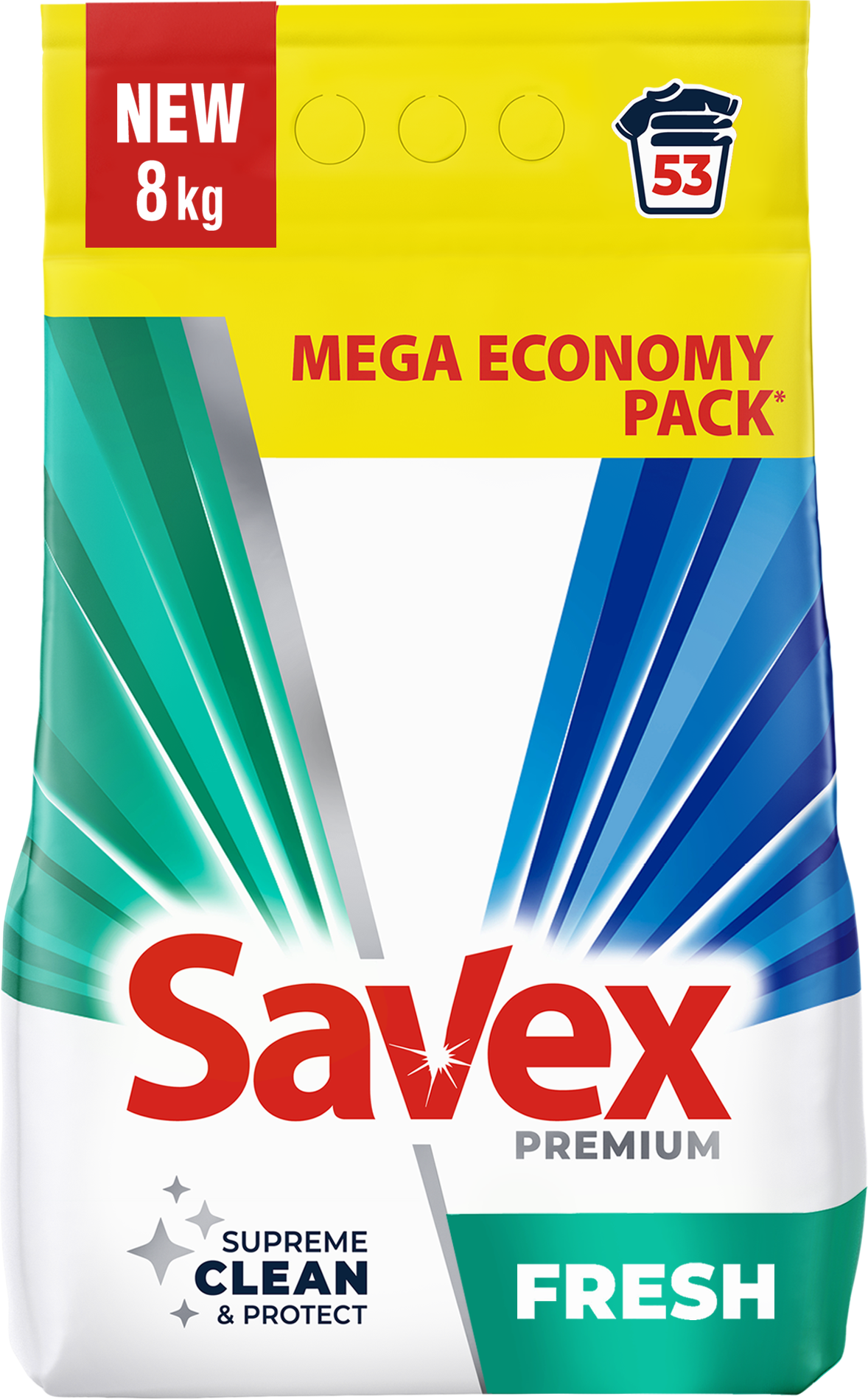 Savex Automat Premium Fresh Laundry Detergent Powder, 8 kg