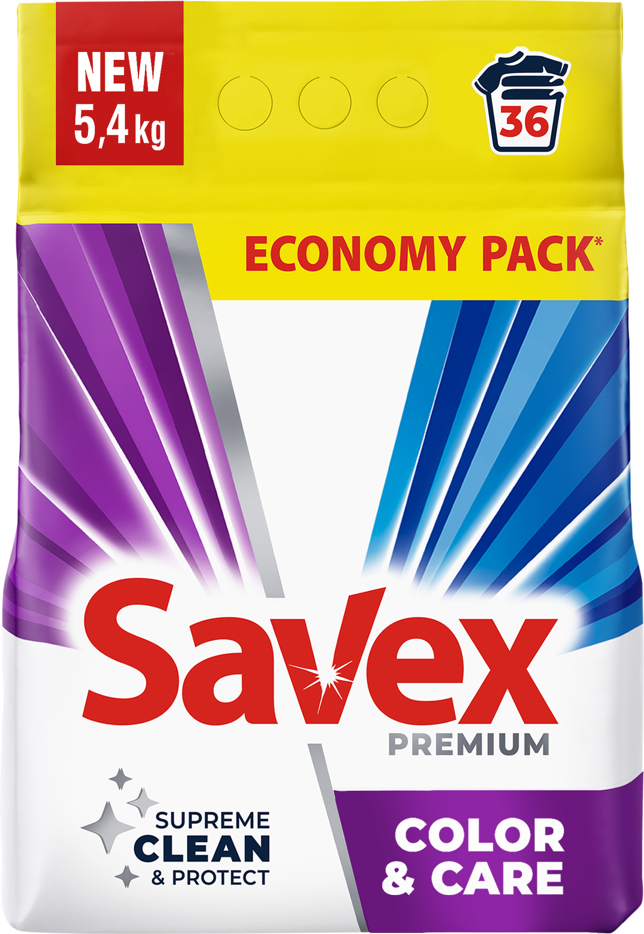 Savex Automat Premium Color & Care Laundry Detergent Powder, 5.4 kg