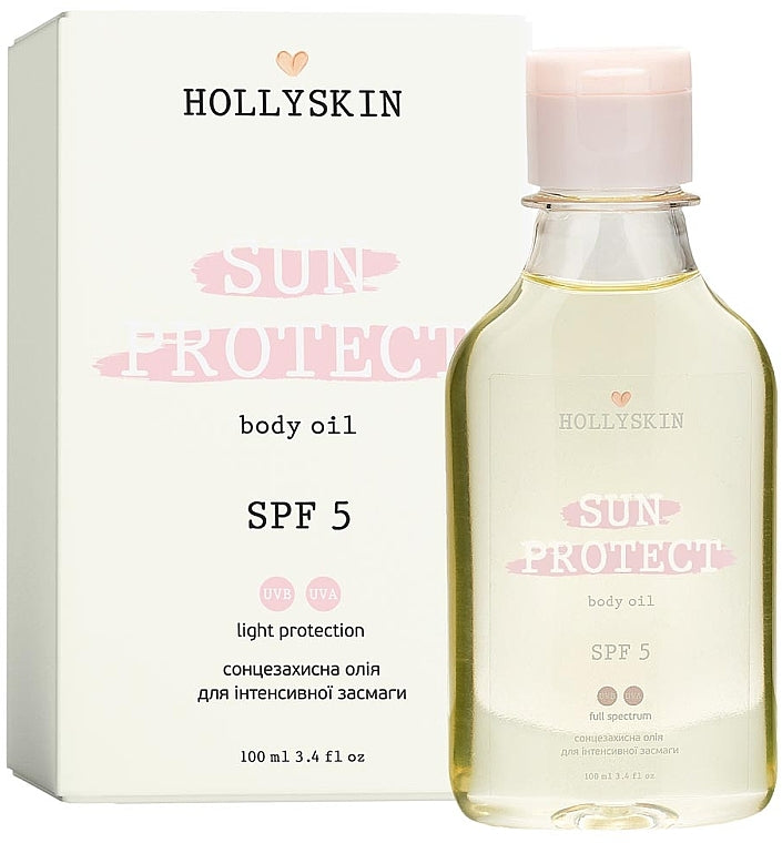 Hollyskin Sun Protect SPF 5 Intensive Tanning Oil, 100 mL