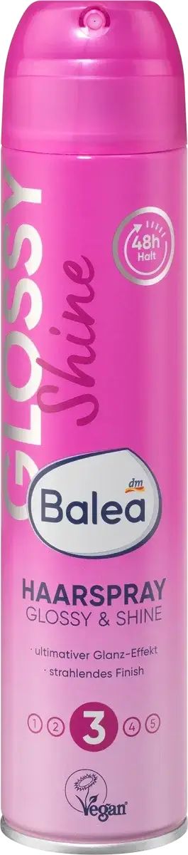 Balea Glossy & Shine Hold 3 Hair Spray, 300 mL