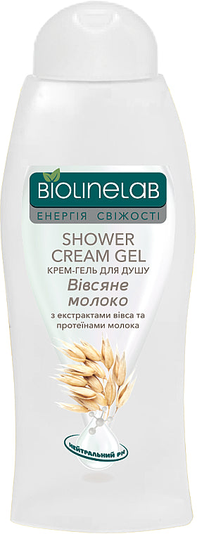 Biolinelab Oat Milk Shower Cream Gel, 400 mL