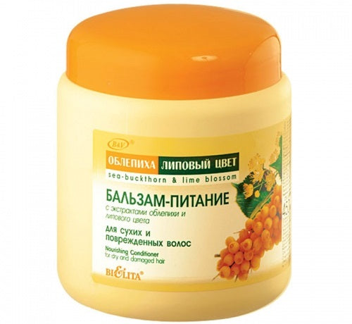 Bielita Sea Buckthorn & Linden Blossom Nourishing Hair Balm for Dry & Damaged Hair, 450 mL